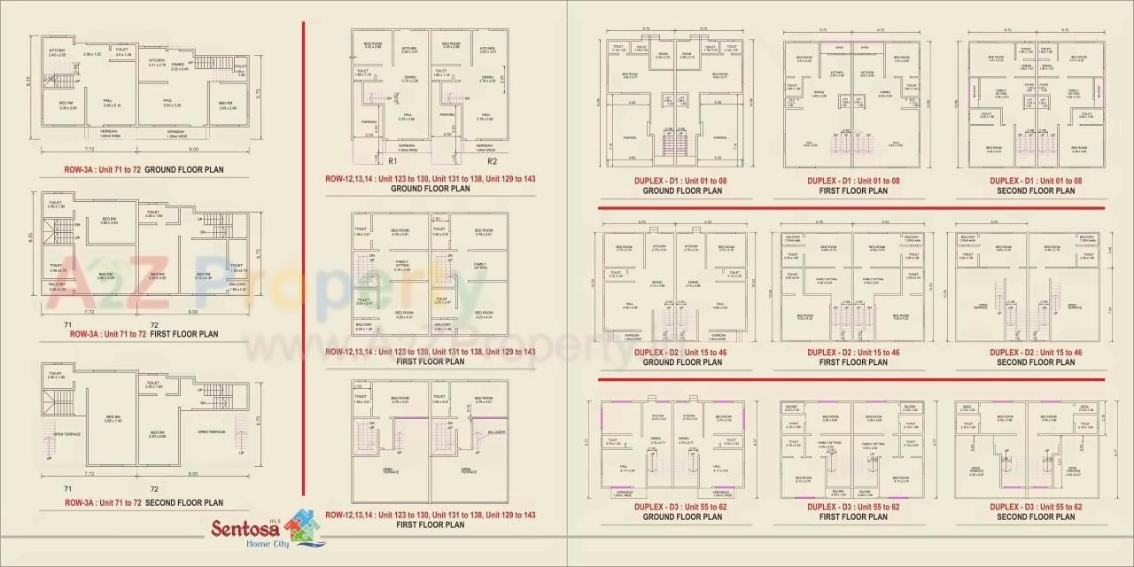 Layout of real estate project Sentosa Home City located at Dungra, Valsad, Gujarat