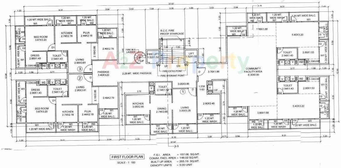 Layout of real estate project Setu Heights located at Abrama, Valsad, Gujarat