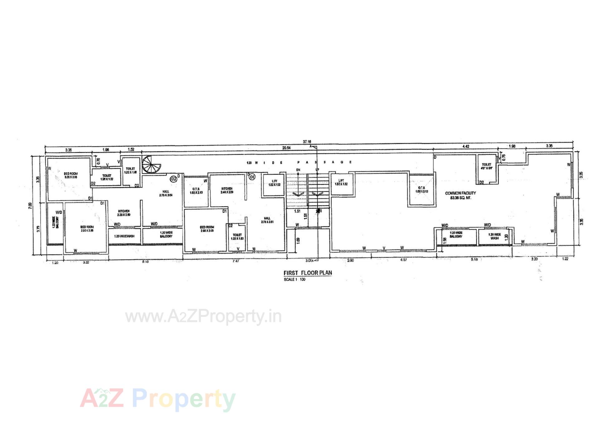Layout of real estate project Shiv Datta Residency located at Umbergam, Valsad, Gujarat