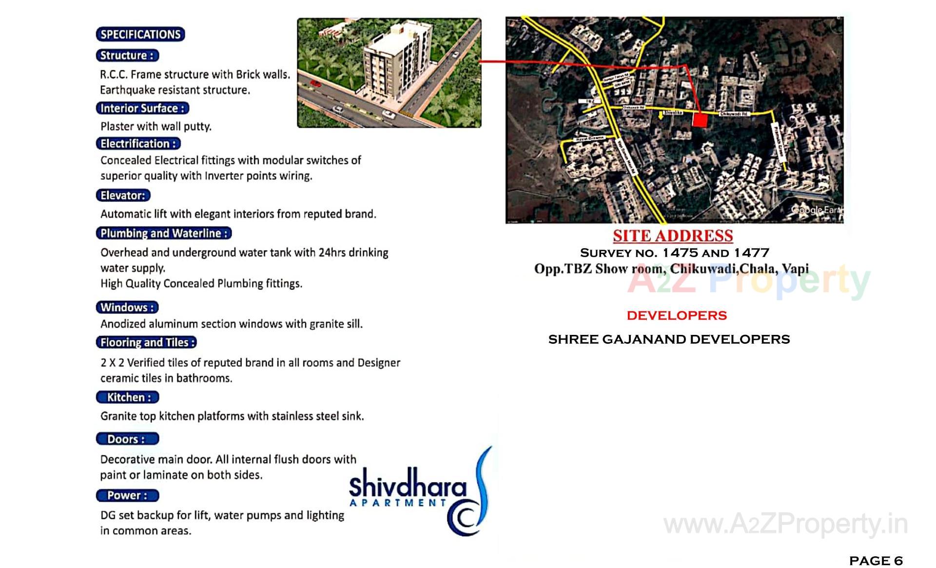  of real estate project Shiv Dhara Apartment located at Chala, Valsad, Gujarat