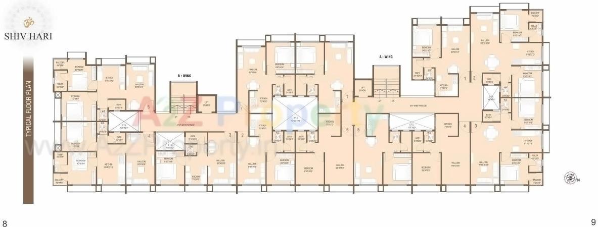 Layout of real estate project Shiv Hari Residency located at Vapi, Valsad, Gujarat