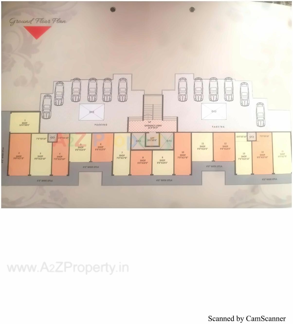 Layout of real estate project Shiv Shakti Appartment located at Vaapi, Valsad, Gujarat