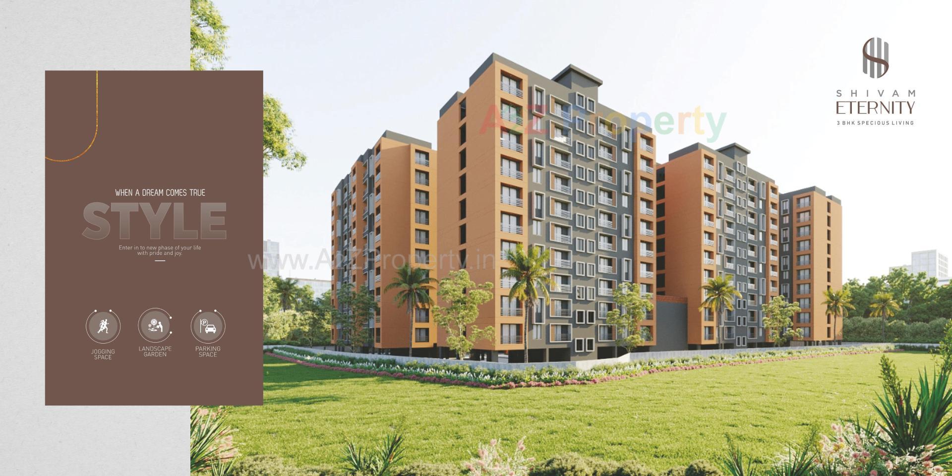 3D Elevation of real estate project Shivam Eternity located at Chala, Valsad, Gujarat