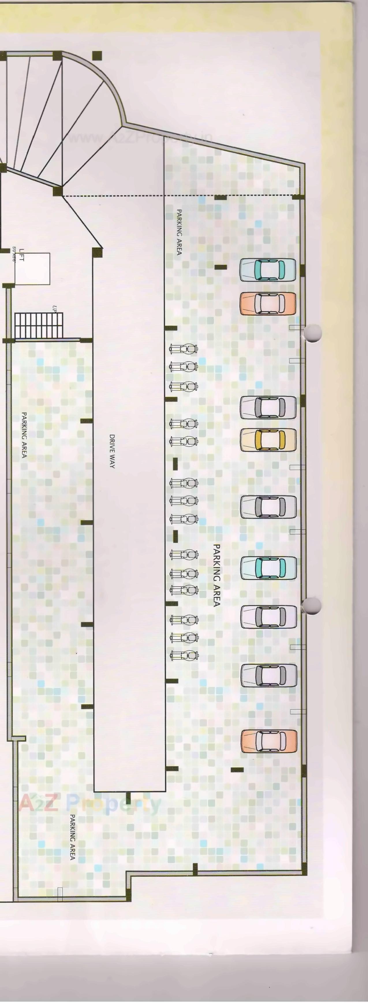 Layout of real estate project Shree Krishna Apartment located at Pardi, Valsad, Gujarat