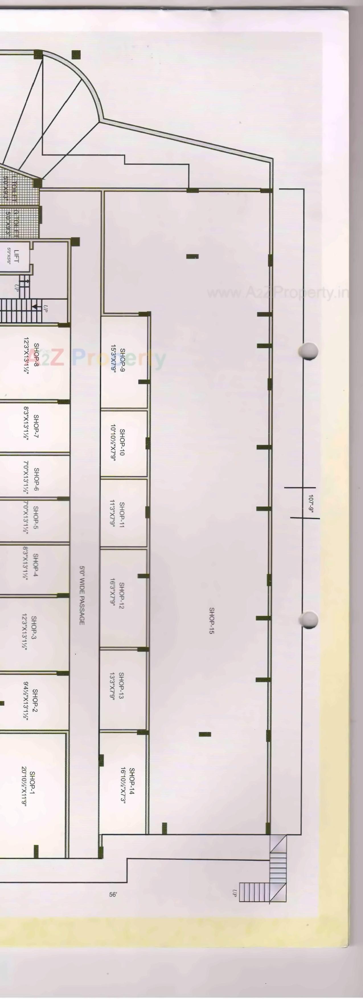Layout of real estate project Shree Krishna Apartment located at Pardi, Valsad, Gujarat