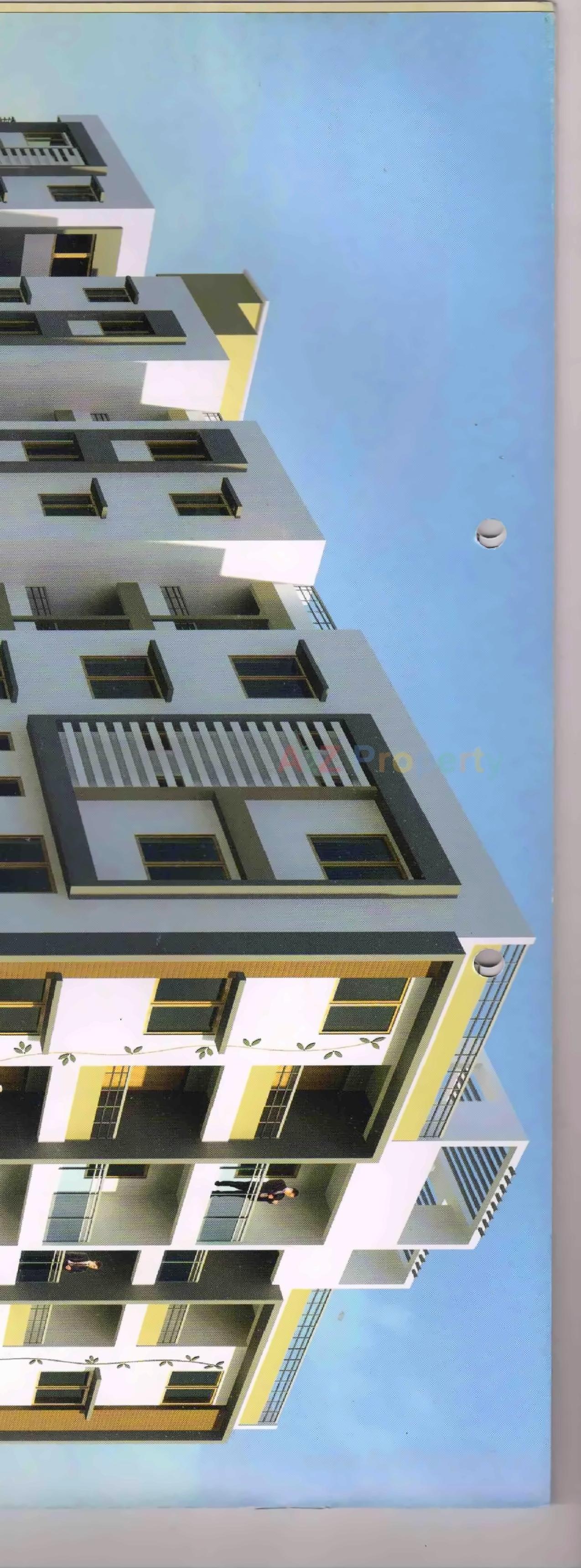 3D Elevation of real estate project Shree Krishna Apartment located at Pardi, Valsad, Gujarat