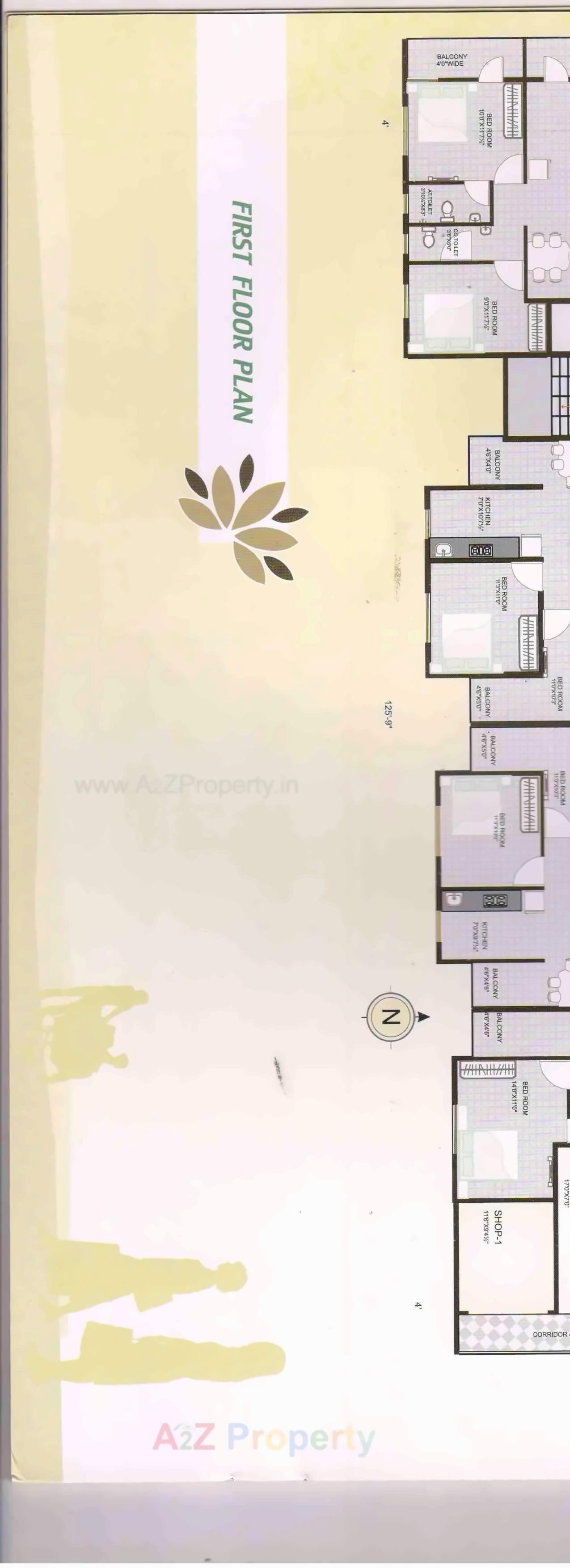 Layout of real estate project Shree Krishna Apartment located at Pardi, Valsad, Gujarat