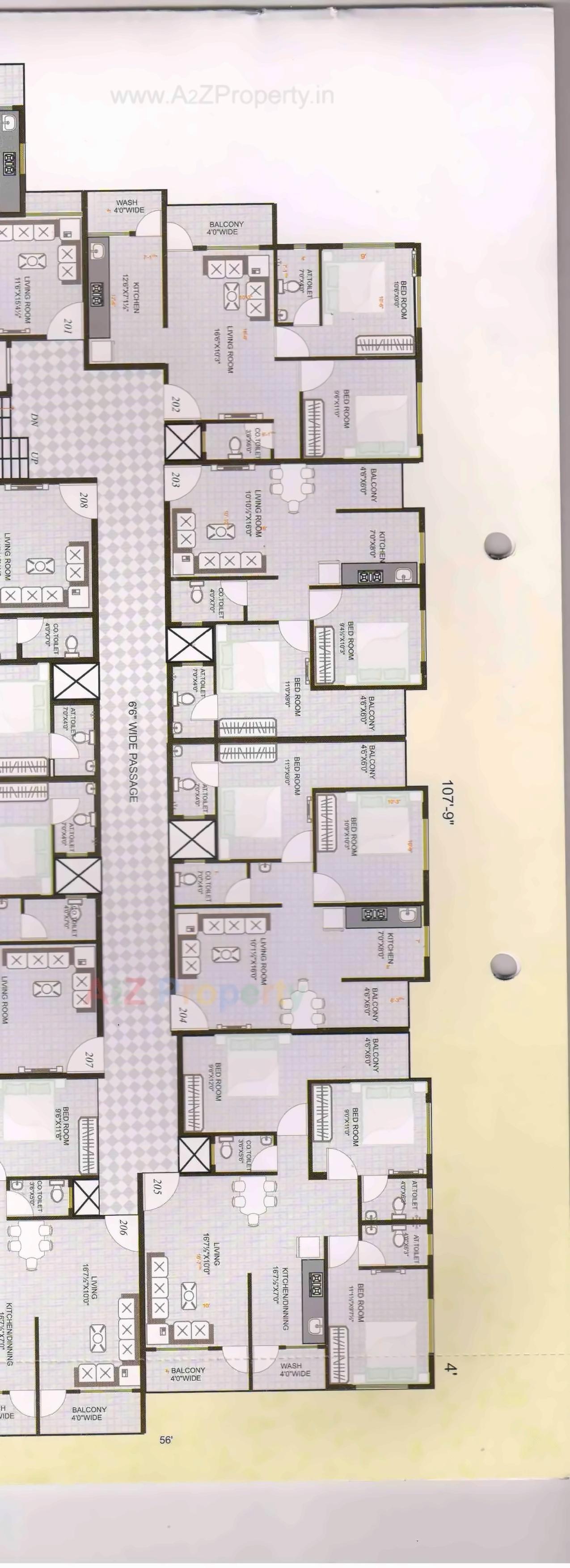 Layout of real estate project Shree Krishna Apartment located at Pardi, Valsad, Gujarat