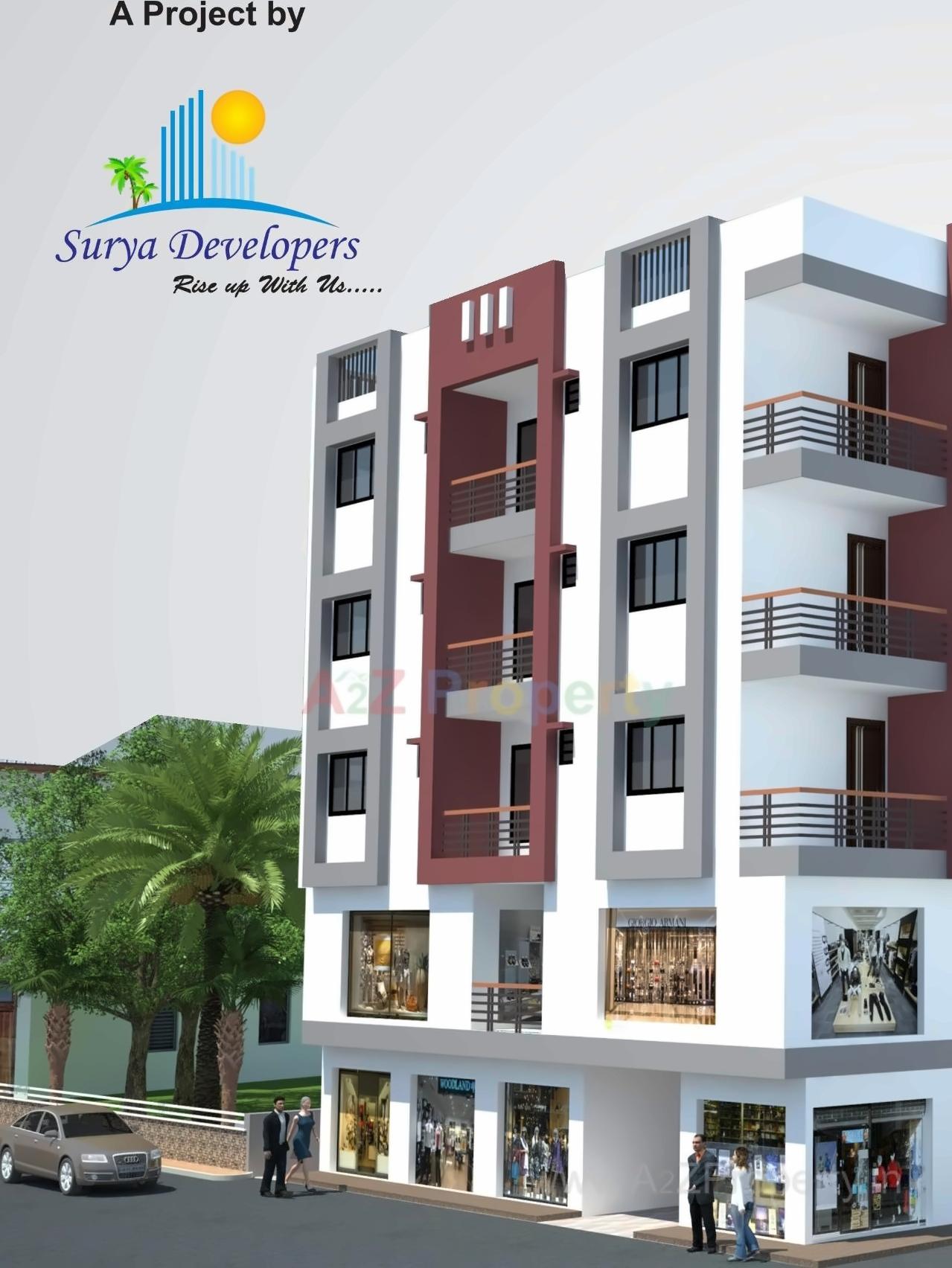 3D Elevation of real estate project Shree Sai Palace located at Umargam, Valsad, Gujarat