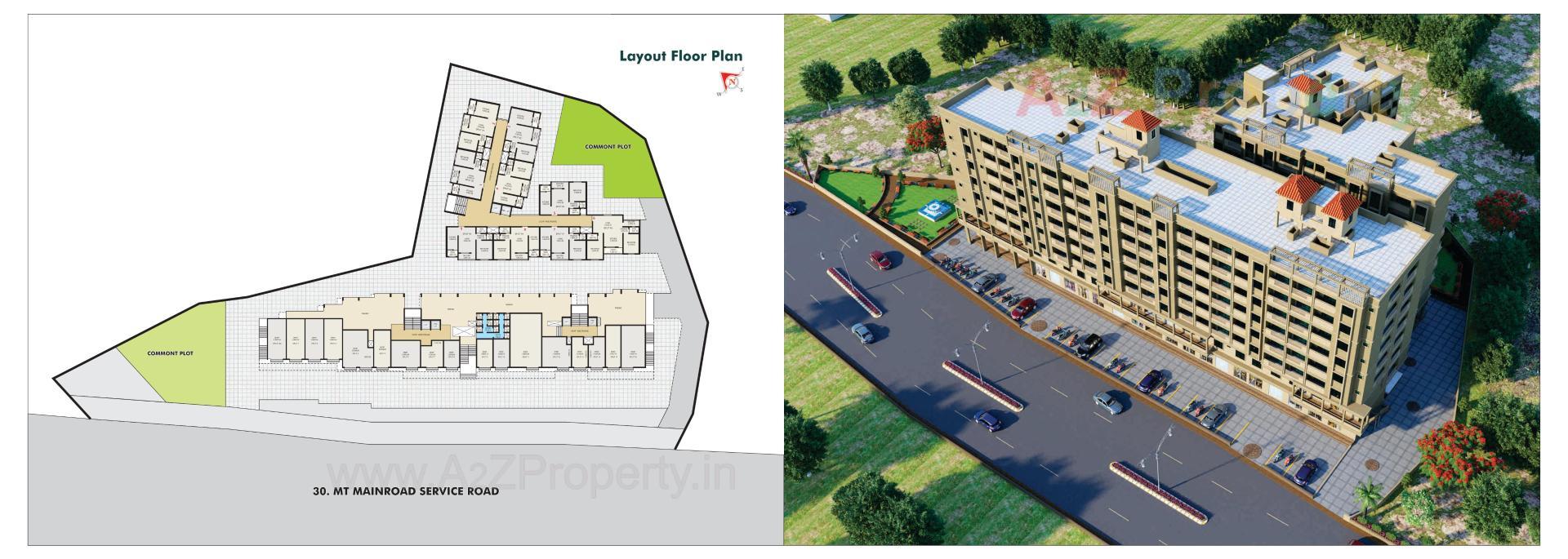 Layout of real estate project Shreeji Height located at Valsad, Valsad, Gujarat