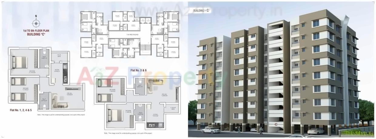 Layout of real estate project Shri Odhavram Residency located at Abrama, Valsad, Gujarat