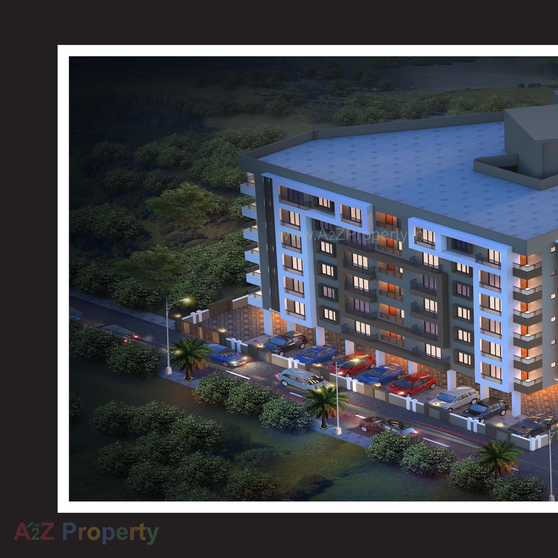 3D Elevation of real estate project Shyam Residency located at Chala, Valsad, Gujarat