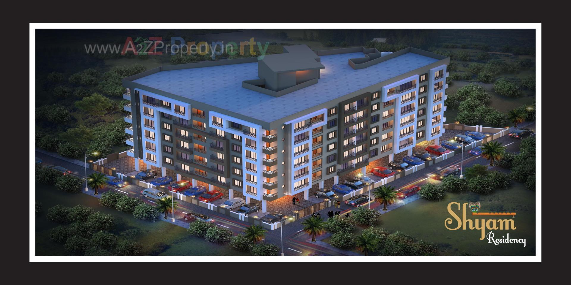 3D Elevation of real estate project Shyam Residency located at Chala, Valsad, Gujarat