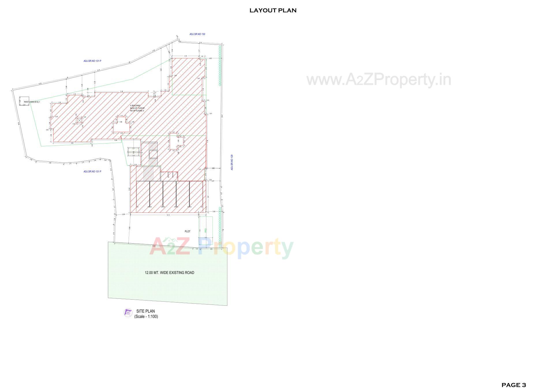 Layout of real estate project Shyam Residency located at Pardi, Valsad, Gujarat