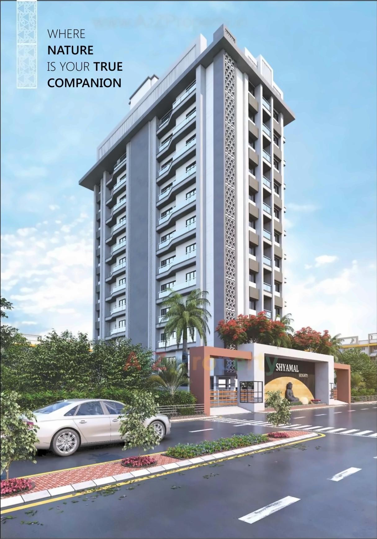 3D Elevation of real estate project Shyamal Heights located at Abrama, Valsad, Gujarat