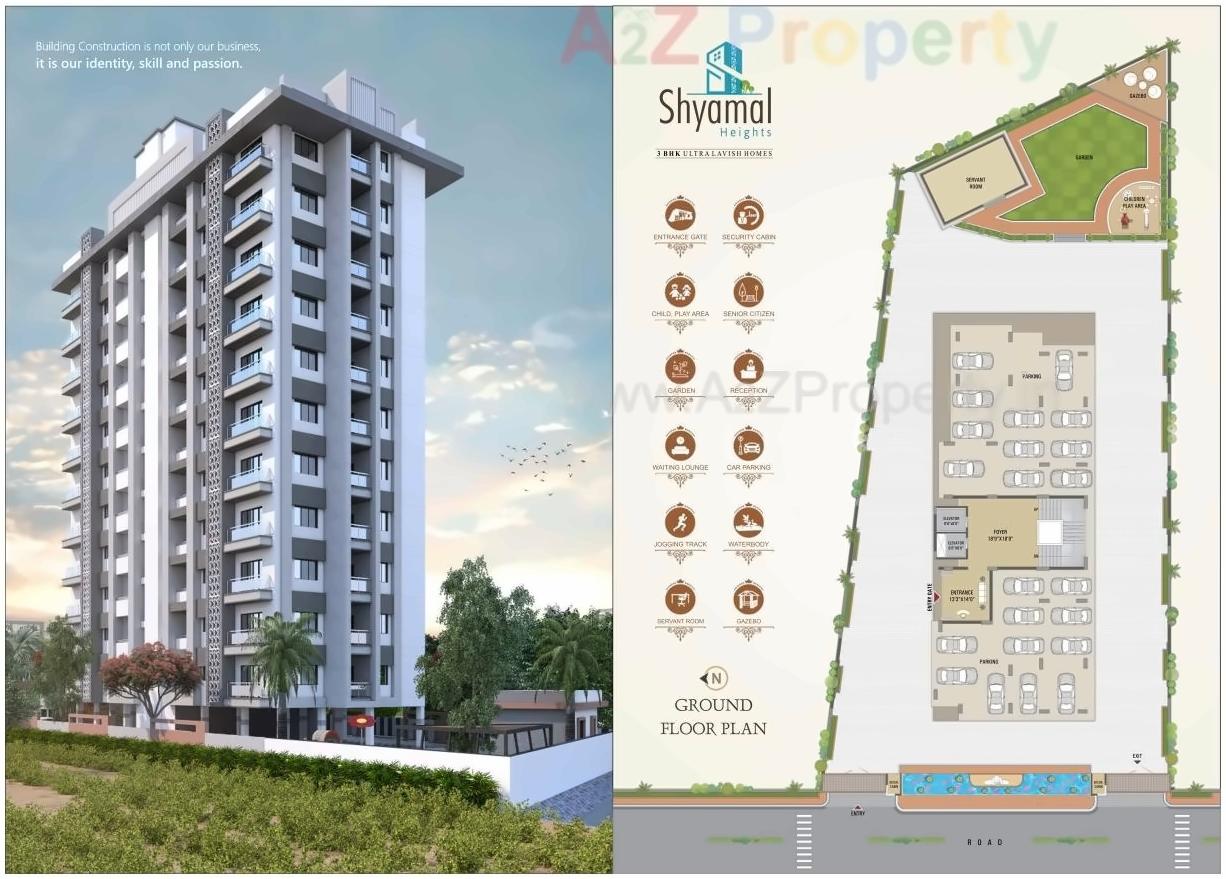 Layout of real estate project Shyamal Heights located at Abrama, Valsad, Gujarat
