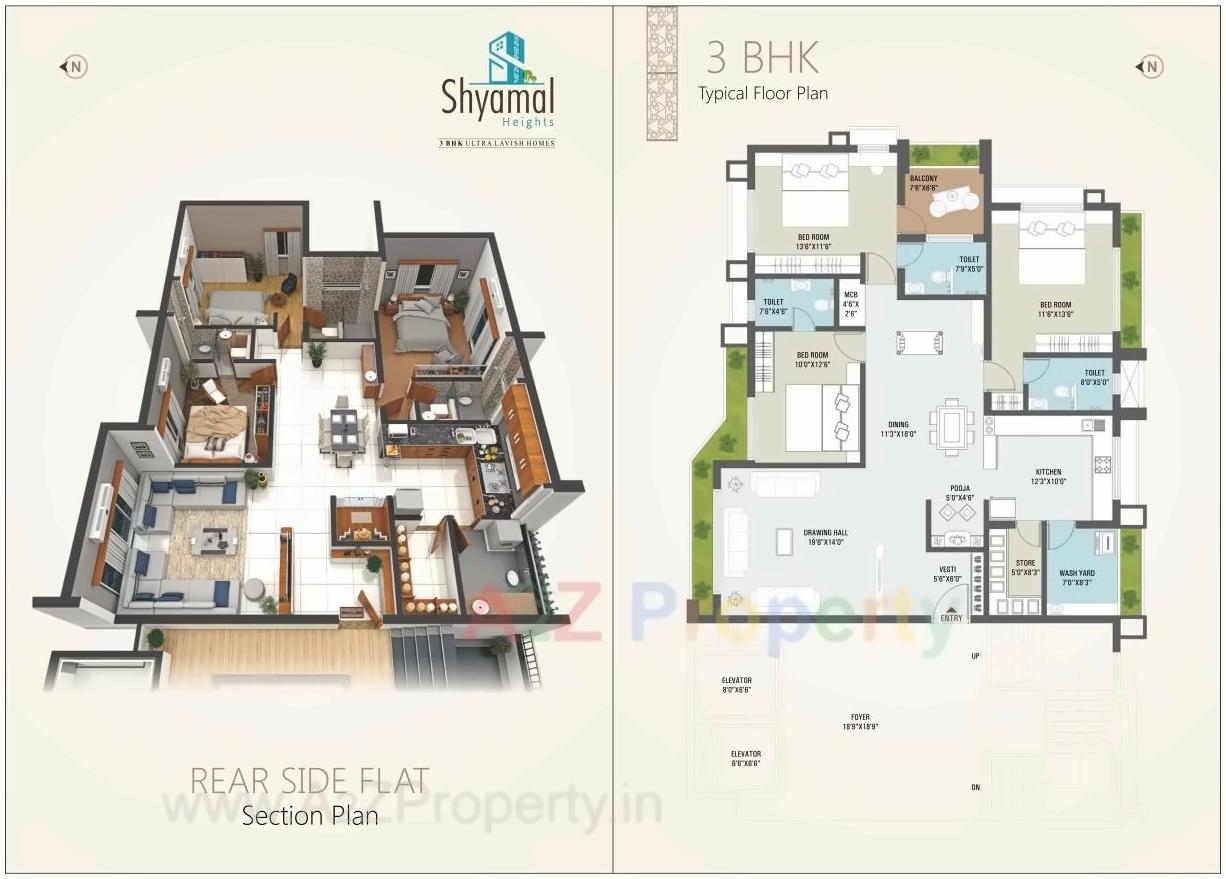 Layout of real estate project Shyamal Heights located at Abrama, Valsad, Gujarat