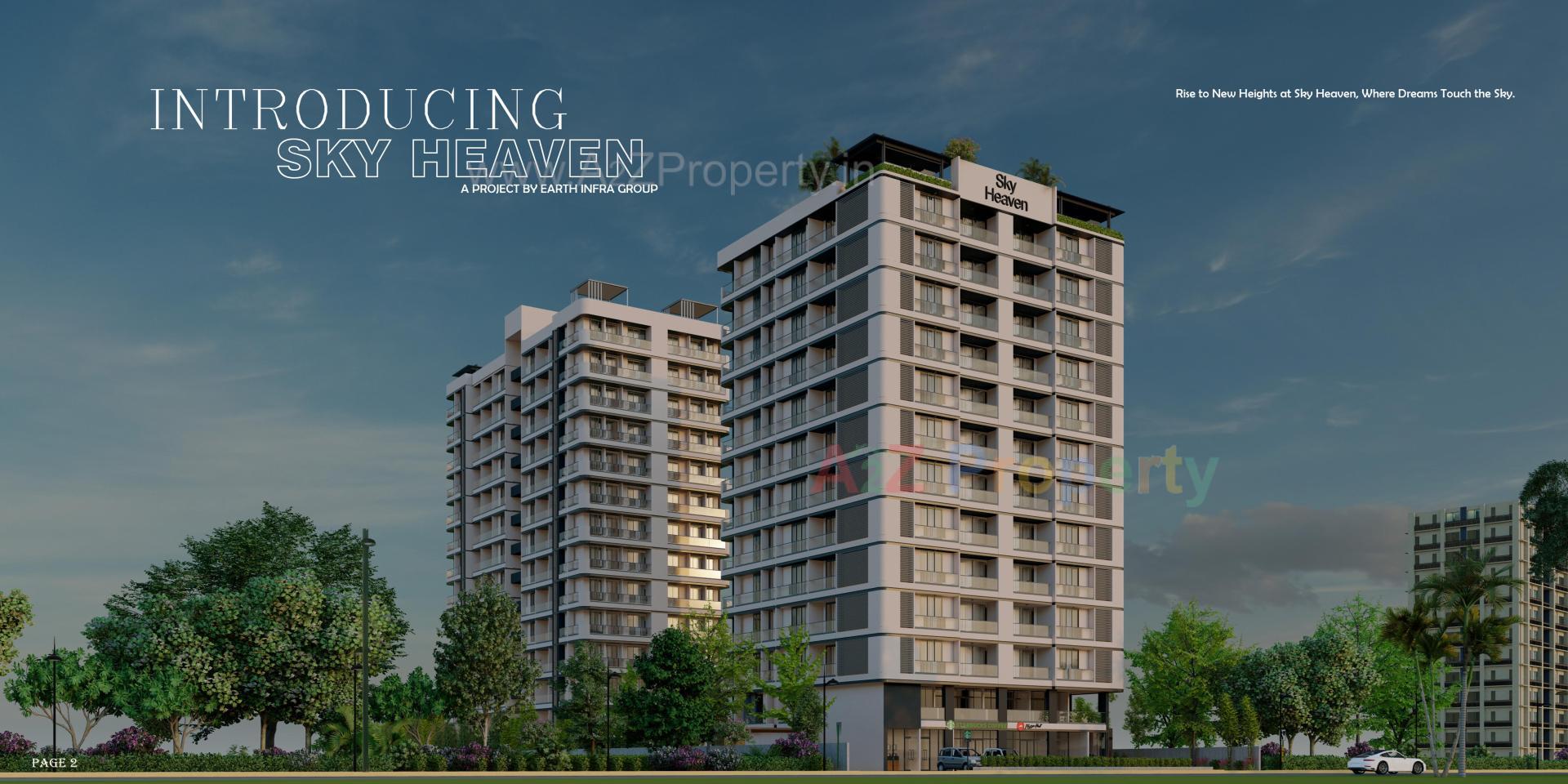 3D Elevation of real estate project Sky Heaven located at Vapi, Valsad, Gujarat