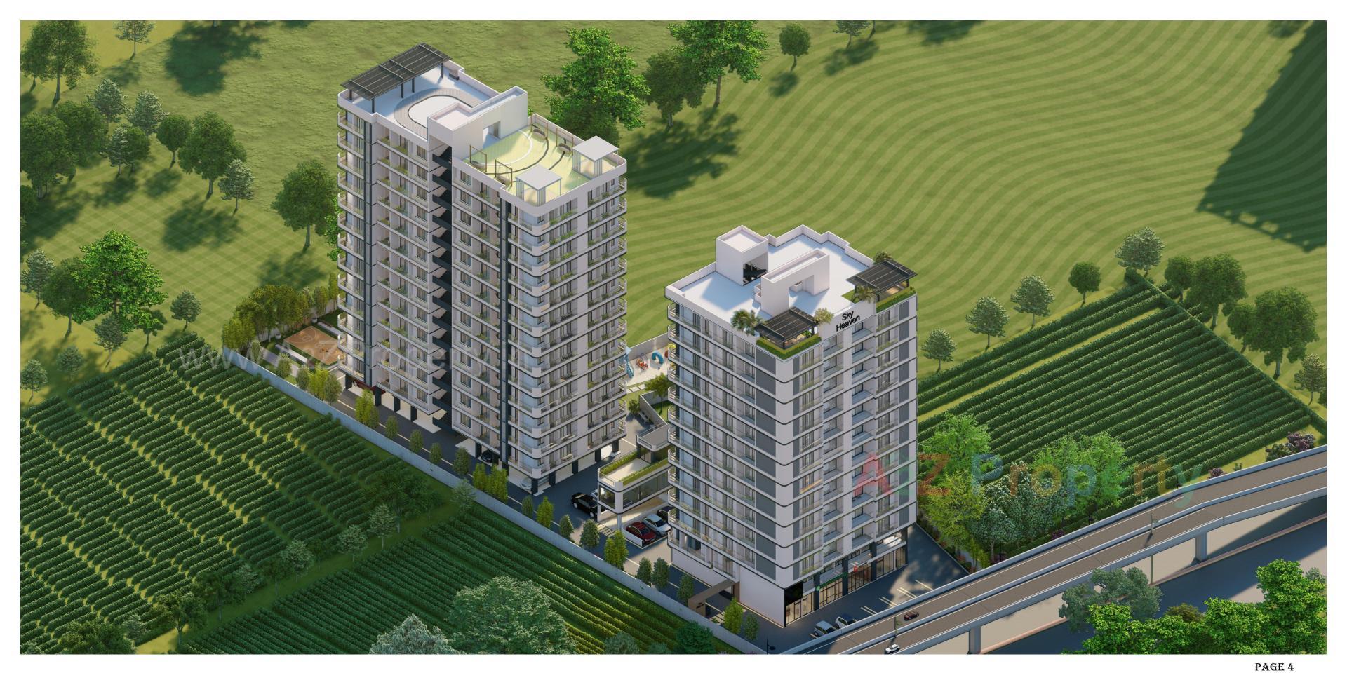 3D Elevation of real estate project Sky Heaven located at Vapi, Valsad, Gujarat