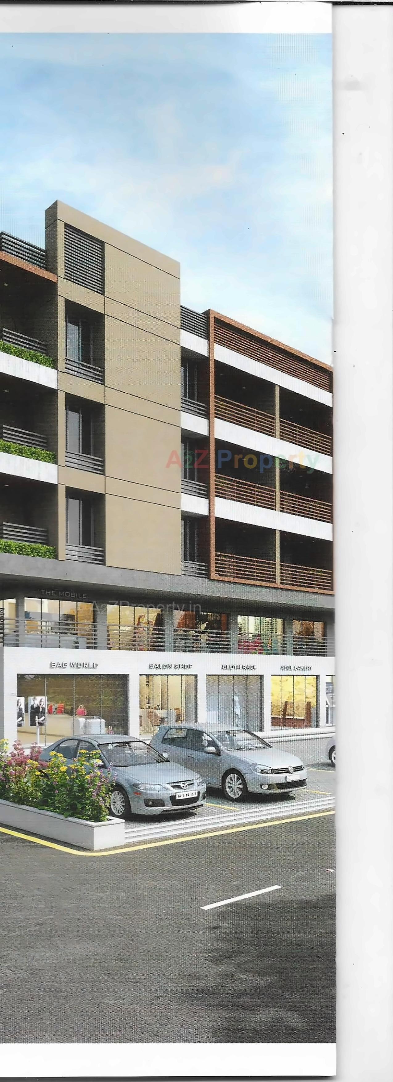 3D Elevation of real estate project Solitair Square located at Dungra, Valsad, Gujarat