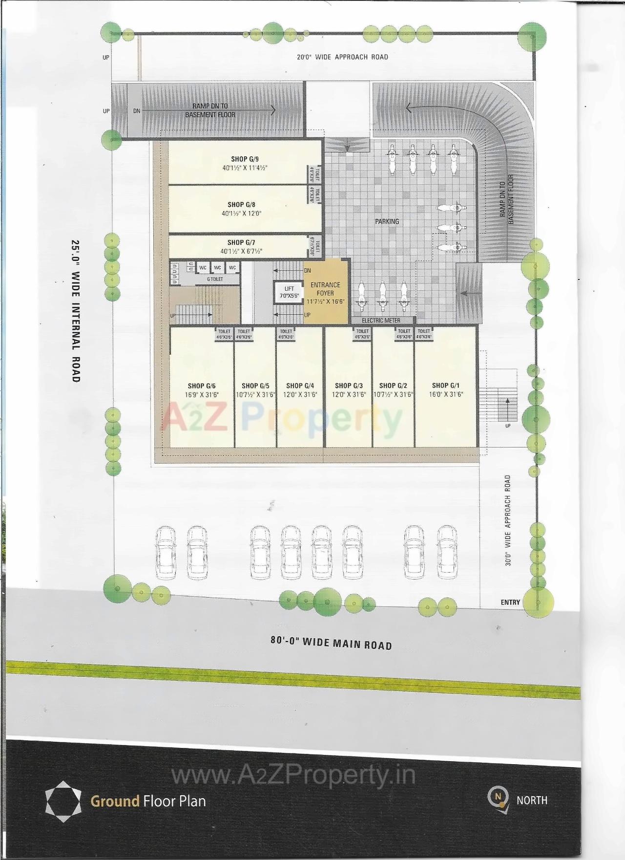Layout of real estate project Solitair Square located at Dungra, Valsad, Gujarat