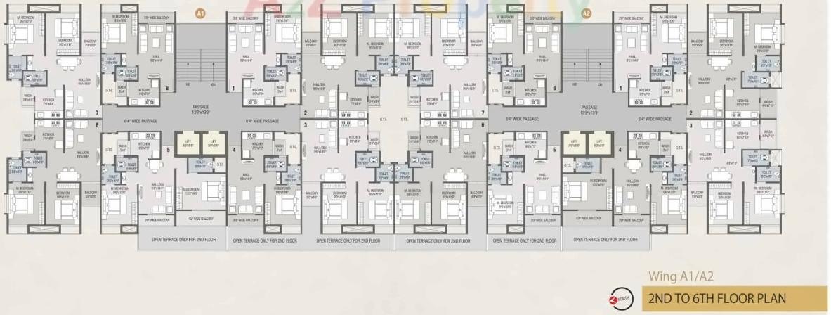 Layout of real estate project Sun Avenue Residency located at Vapi, Valsad, Gujarat