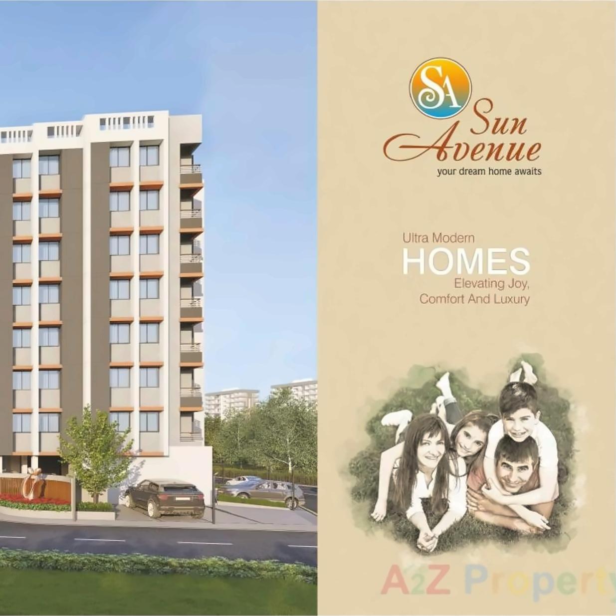 3D Elevation of real estate project Sun Avenue Residency located at Vapi, Valsad, Gujarat