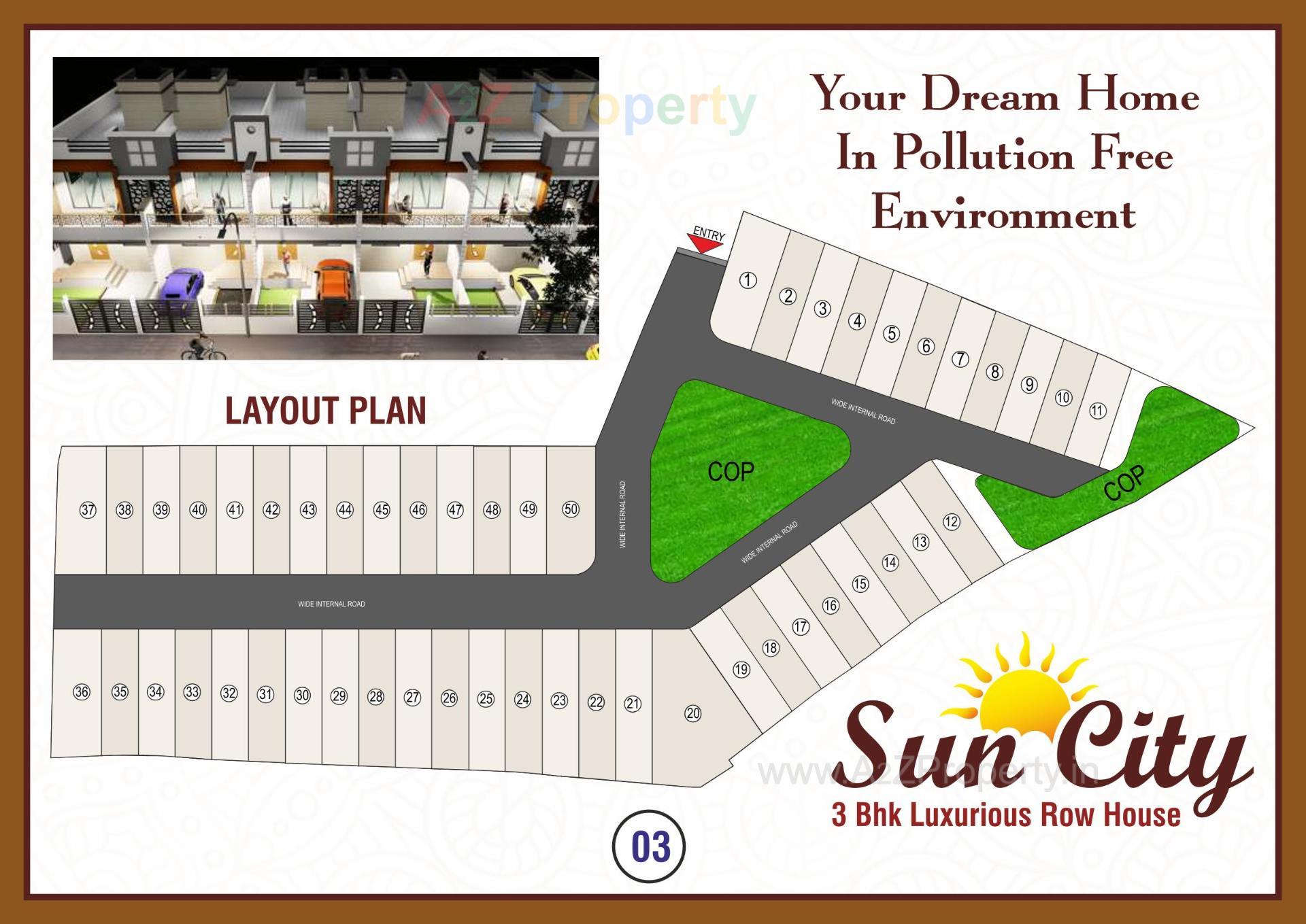 Layout of real estate project Sun City located at Umargam, Valsad, Gujarat