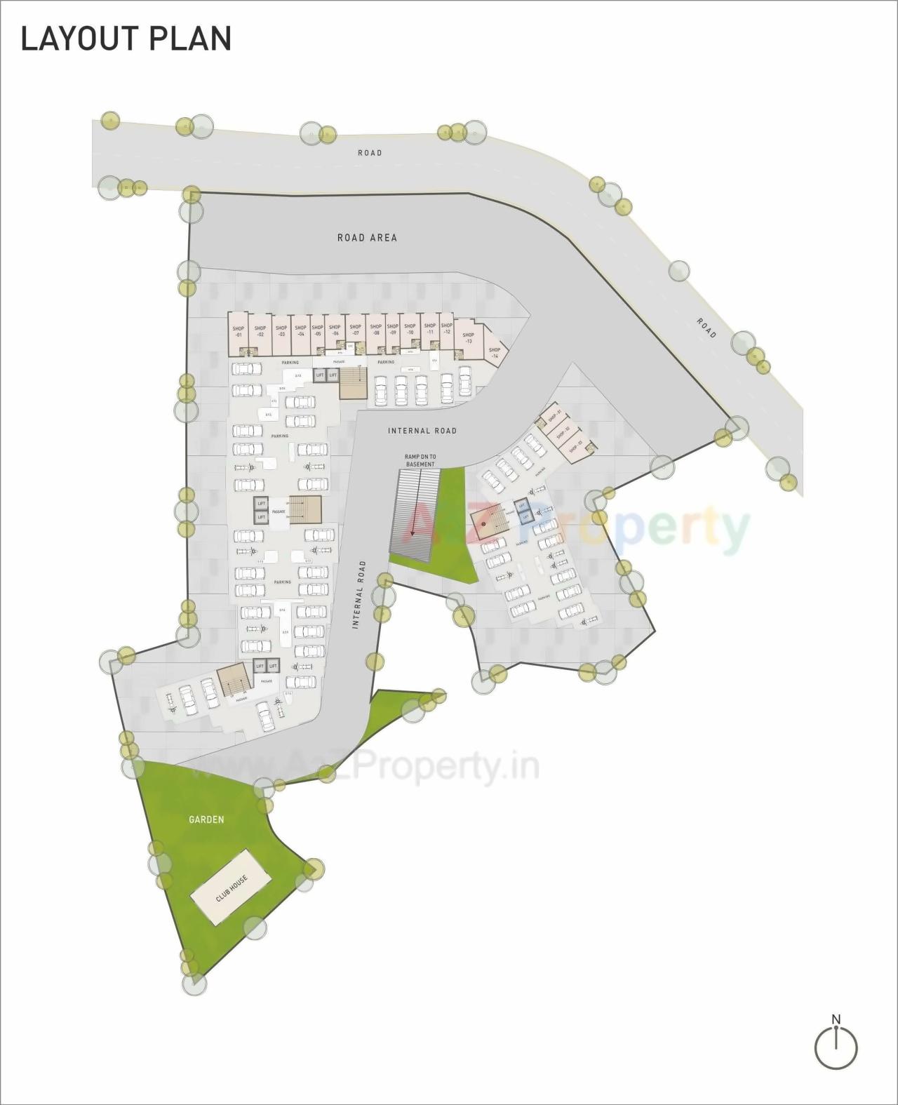 Layout of real estate project Sun Enclave located at Vapi, Valsad, Gujarat
