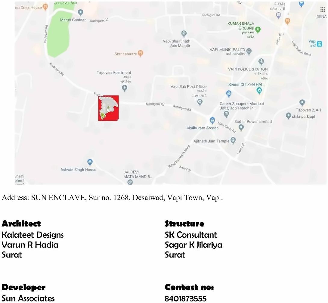  of real estate project Sun Enclave located at Vapi, Valsad, Gujarat