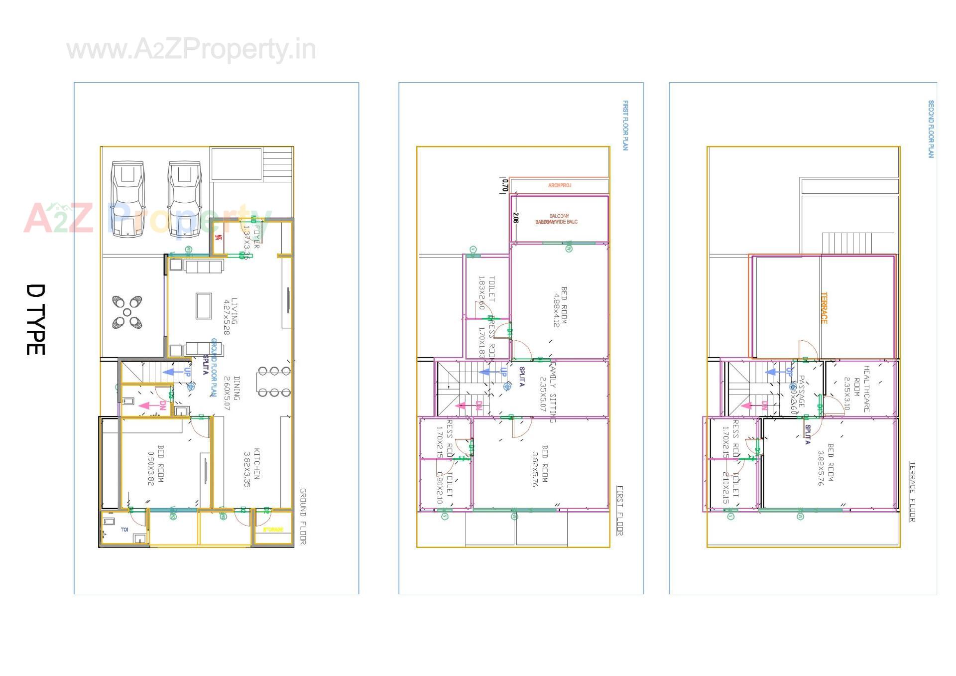 Layout of real estate project Sun Flora located at Chala, Valsad, Gujarat