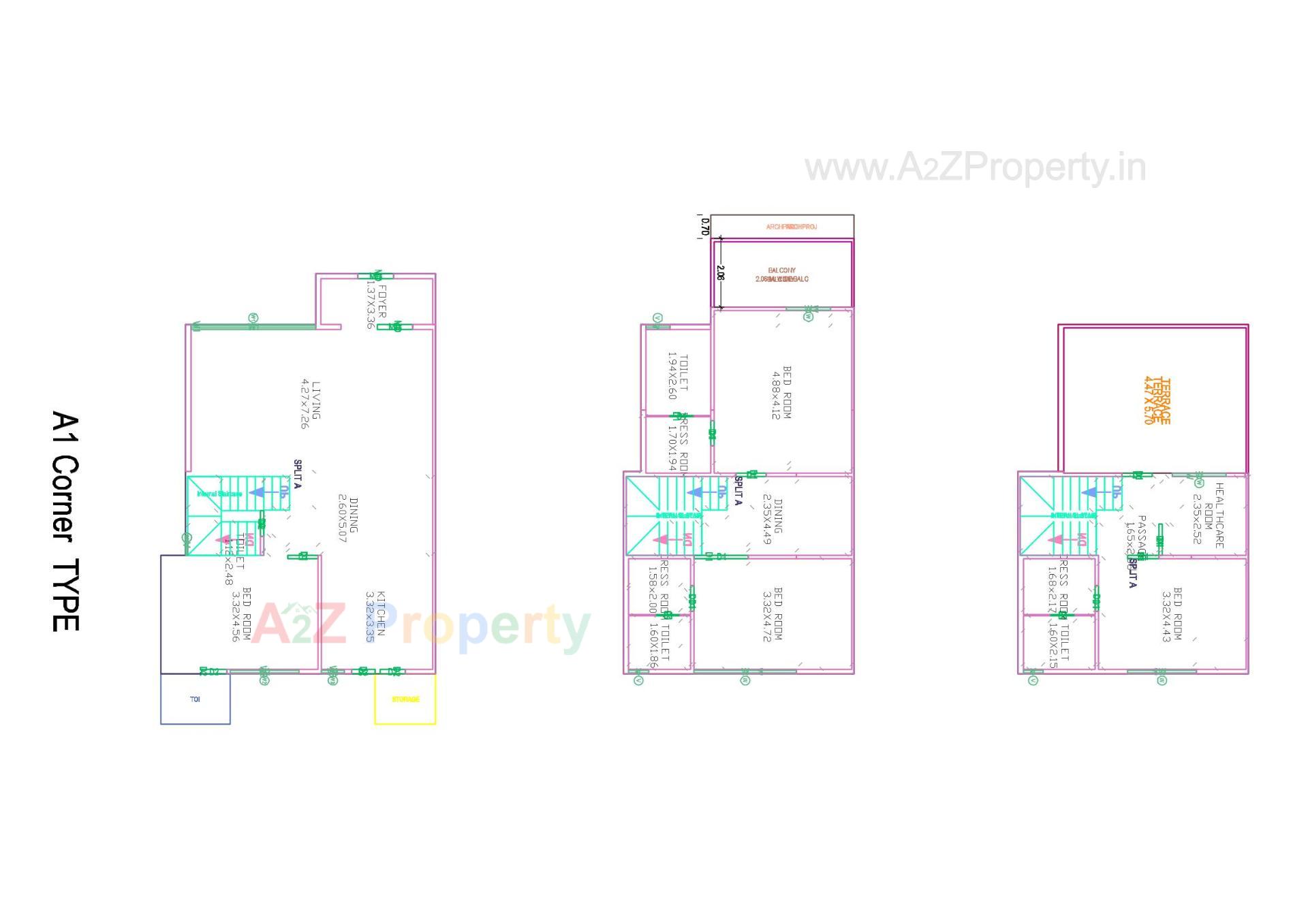 Layout of real estate project Sun Flora located at Chala, Valsad, Gujarat