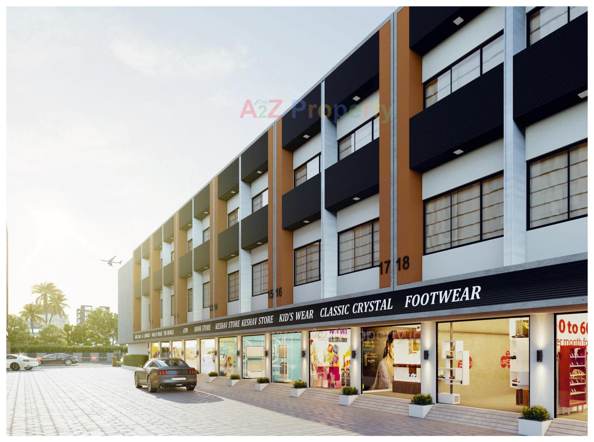 3D Elevation of real estate project Sun Market located at Vapi, Valsad, Gujarat