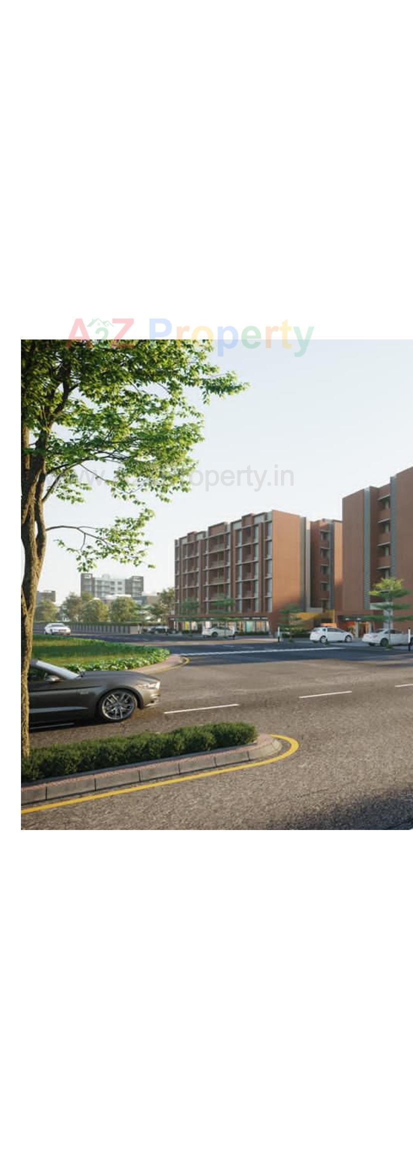 3D Elevation of real estate project Sun Signature located at Dungra, Valsad, Gujarat