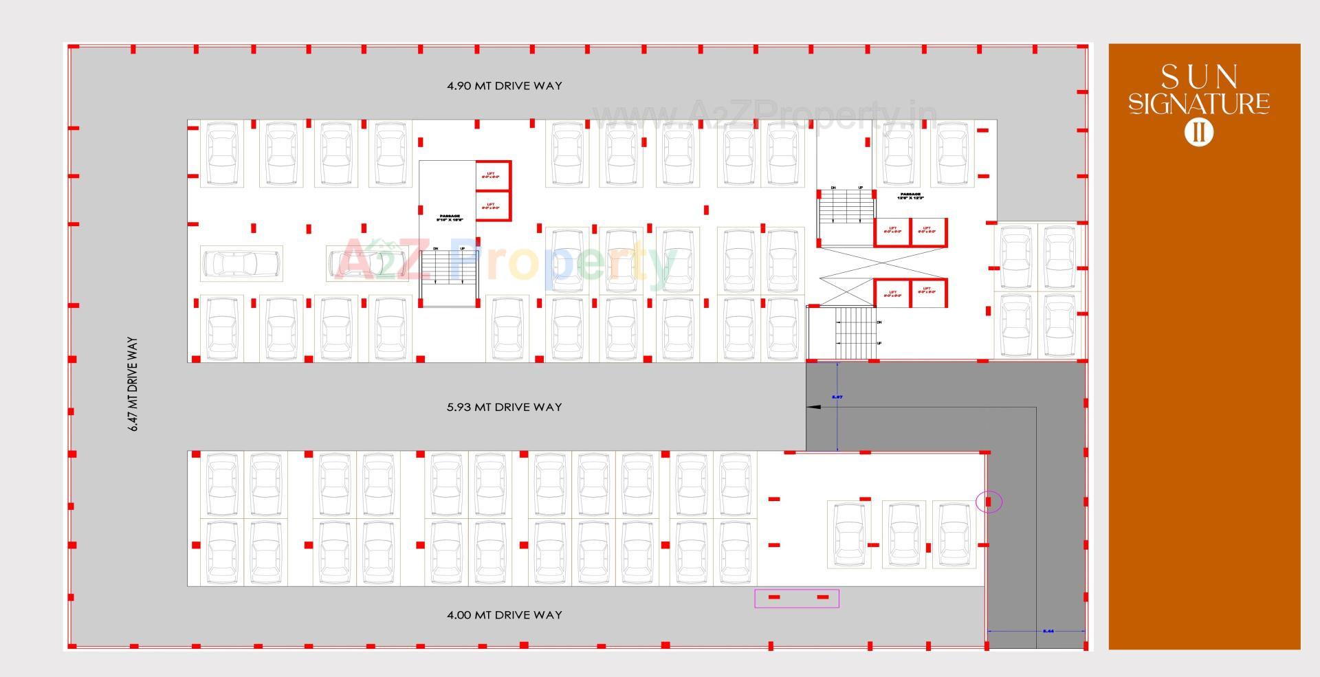 Layout of real estate project Sun Signature located at Dungra, Valsad, Gujarat