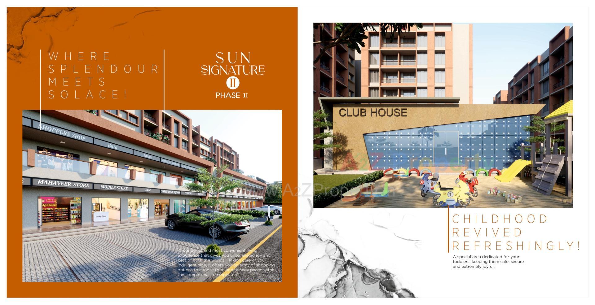 3D Elevation of real estate project Sun Signature located at Dungra, Valsad, Gujarat