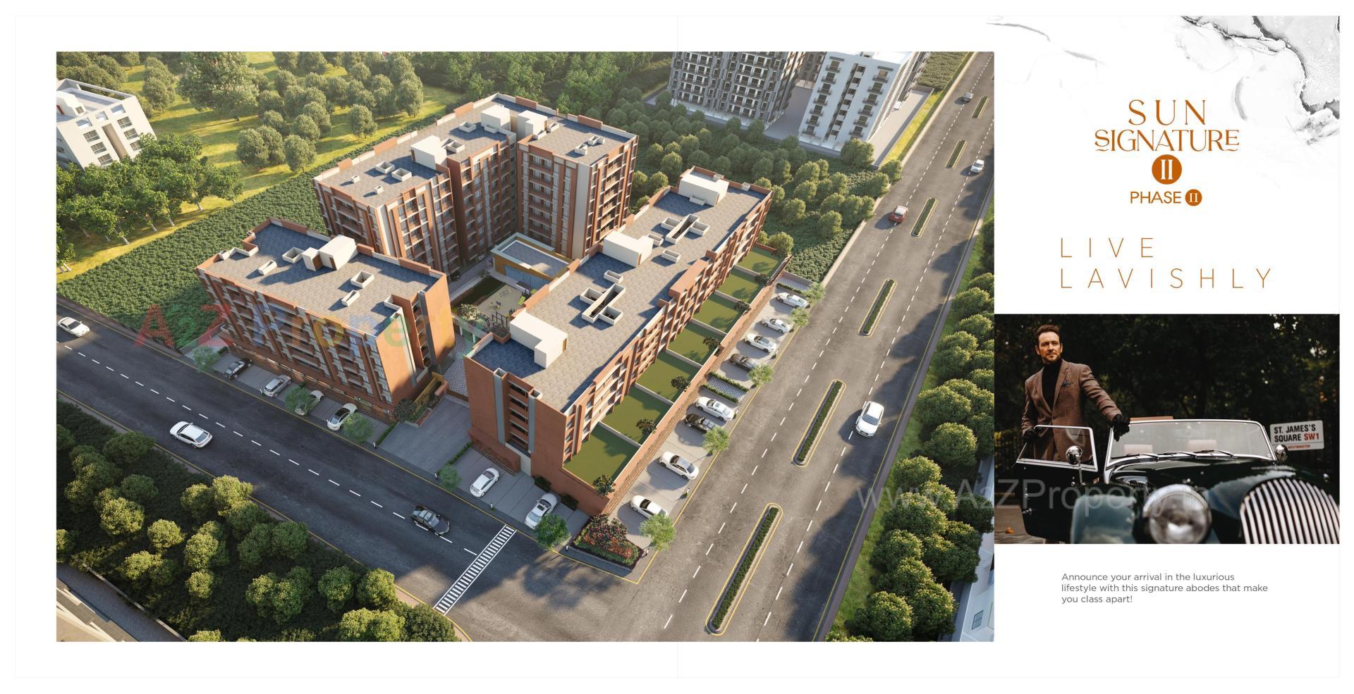 3D Elevation of real estate project Sun Signature located at Dungra, Valsad, Gujarat