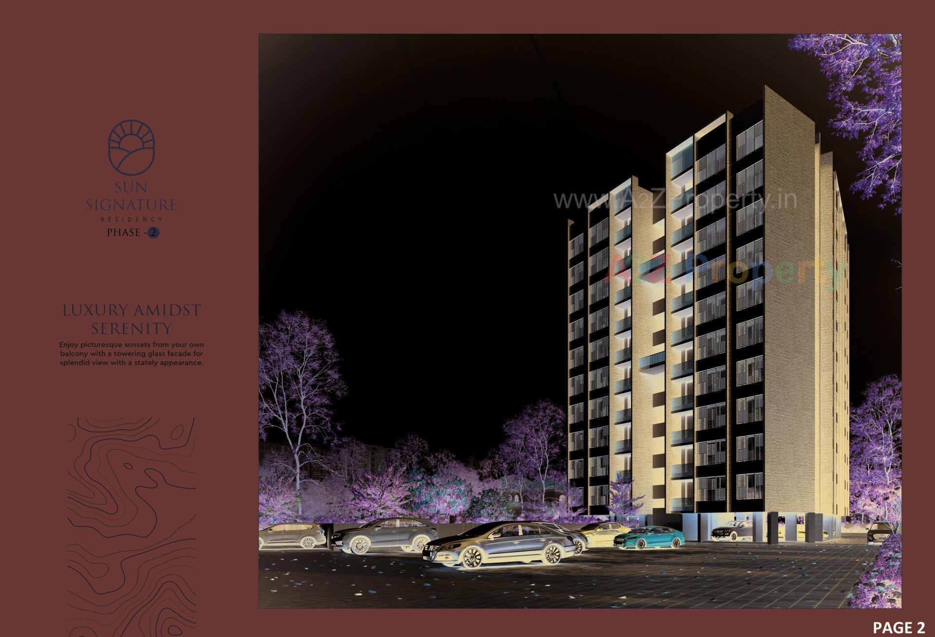 3D Elevation of real estate project Sun Signature located at Dungra, Valsad, Gujarat