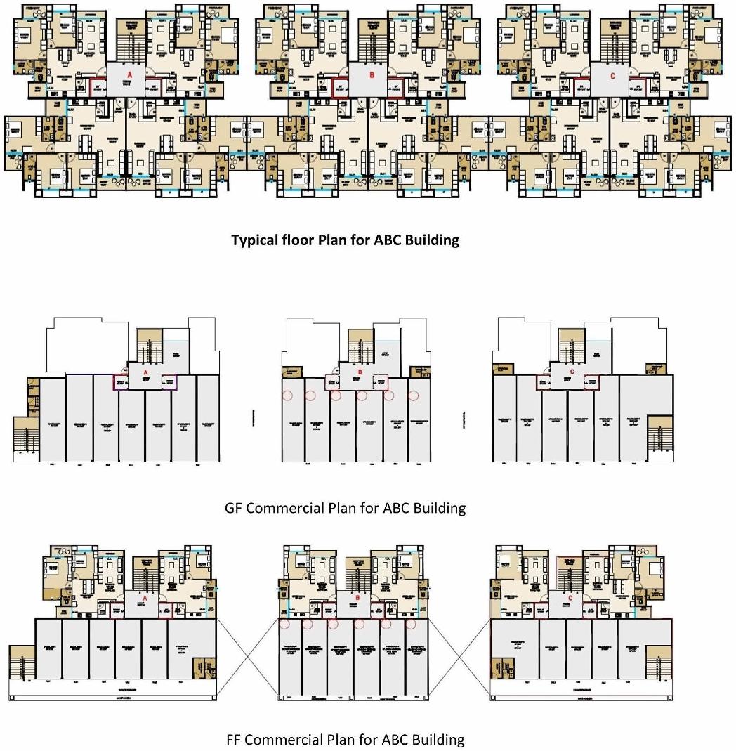 Layout of real estate project Sun Signature located at Dungra, Valsad, Gujarat