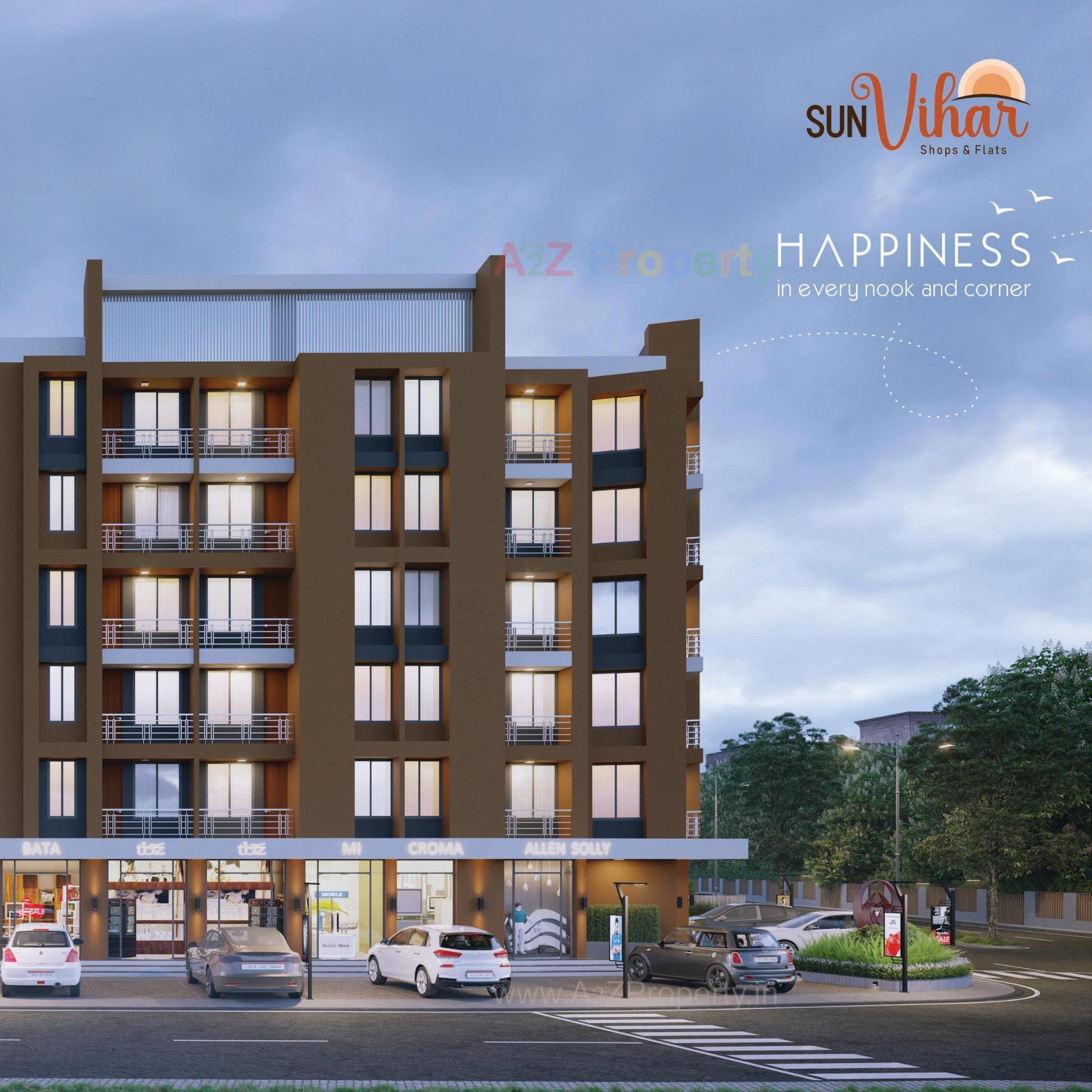 3D Elevation of real estate project Sun Vihar located at Vapi, Valsad, Gujarat