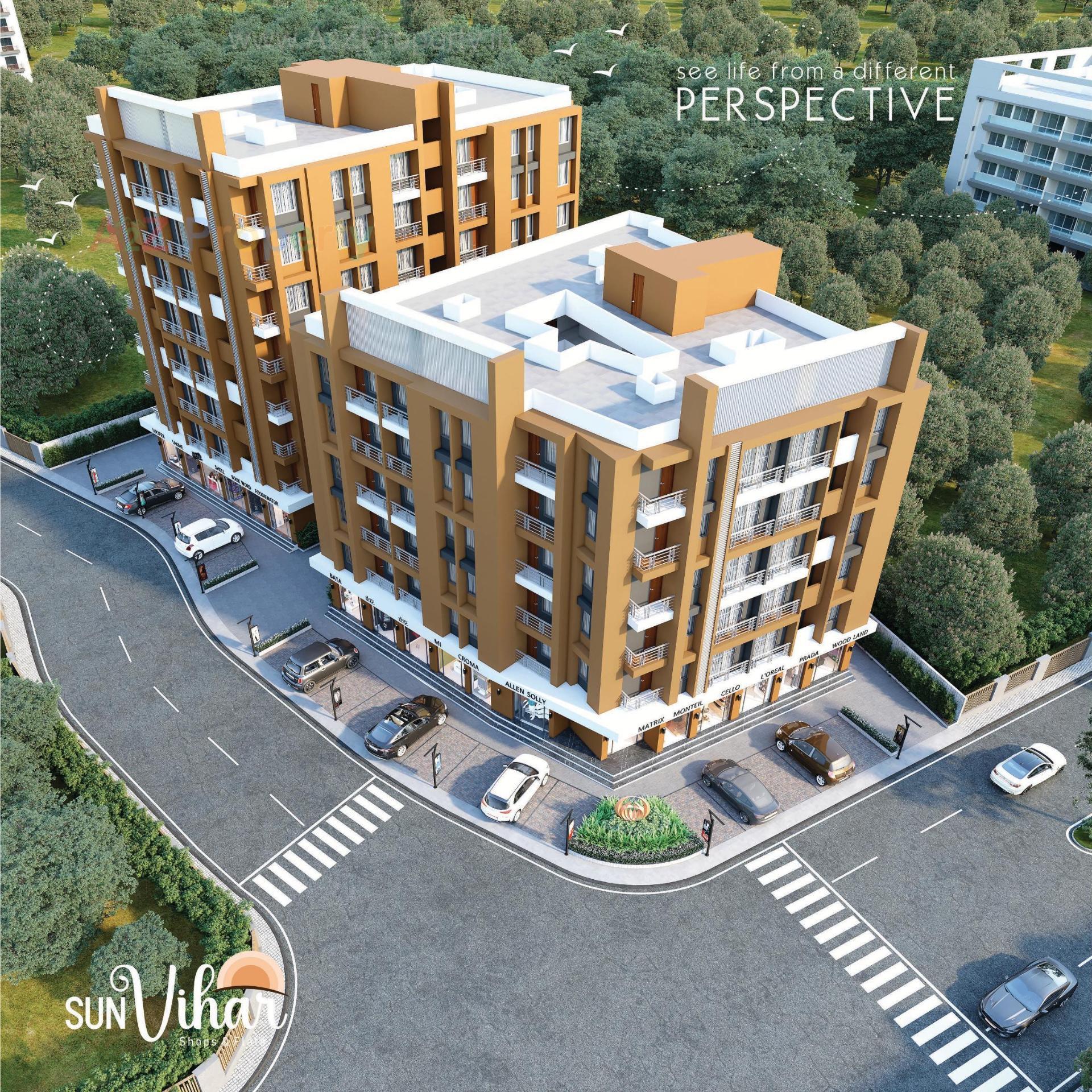 3D Elevation of real estate project Sun Vihar located at Vapi, Valsad, Gujarat