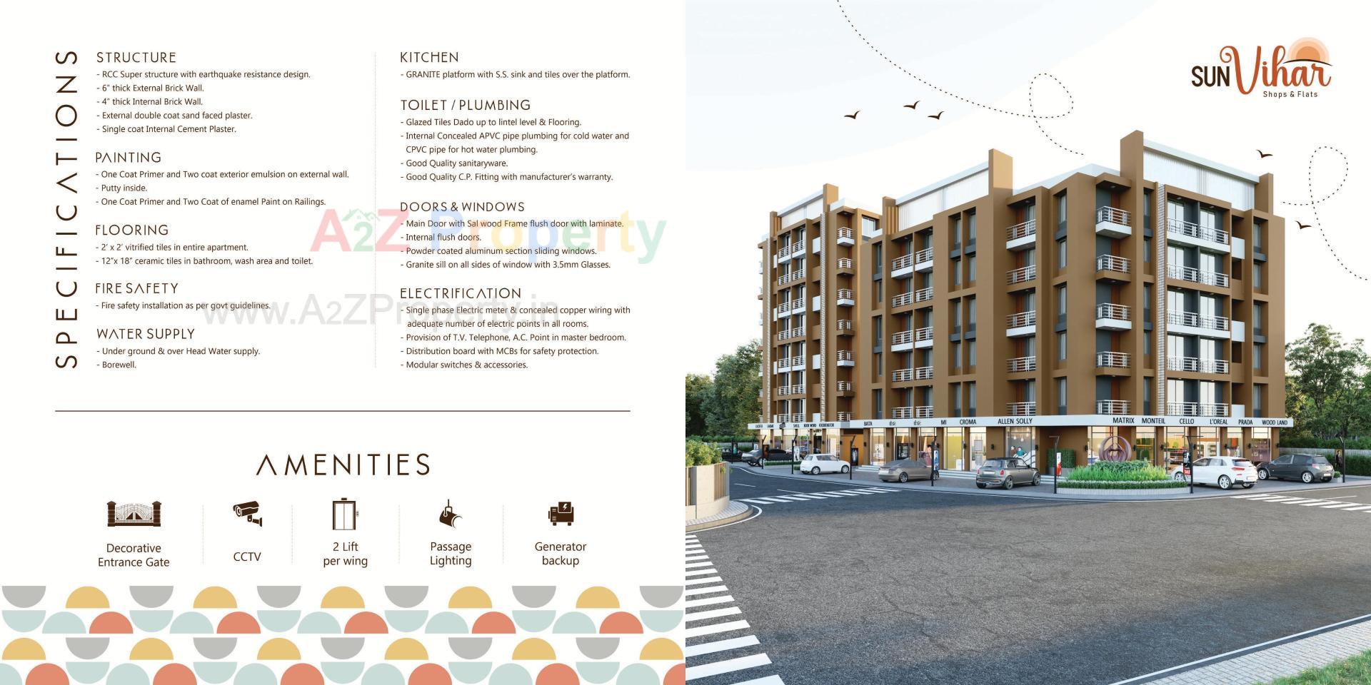 3D Elevation of real estate project Sun Vihar located at Vapi, Valsad, Gujarat