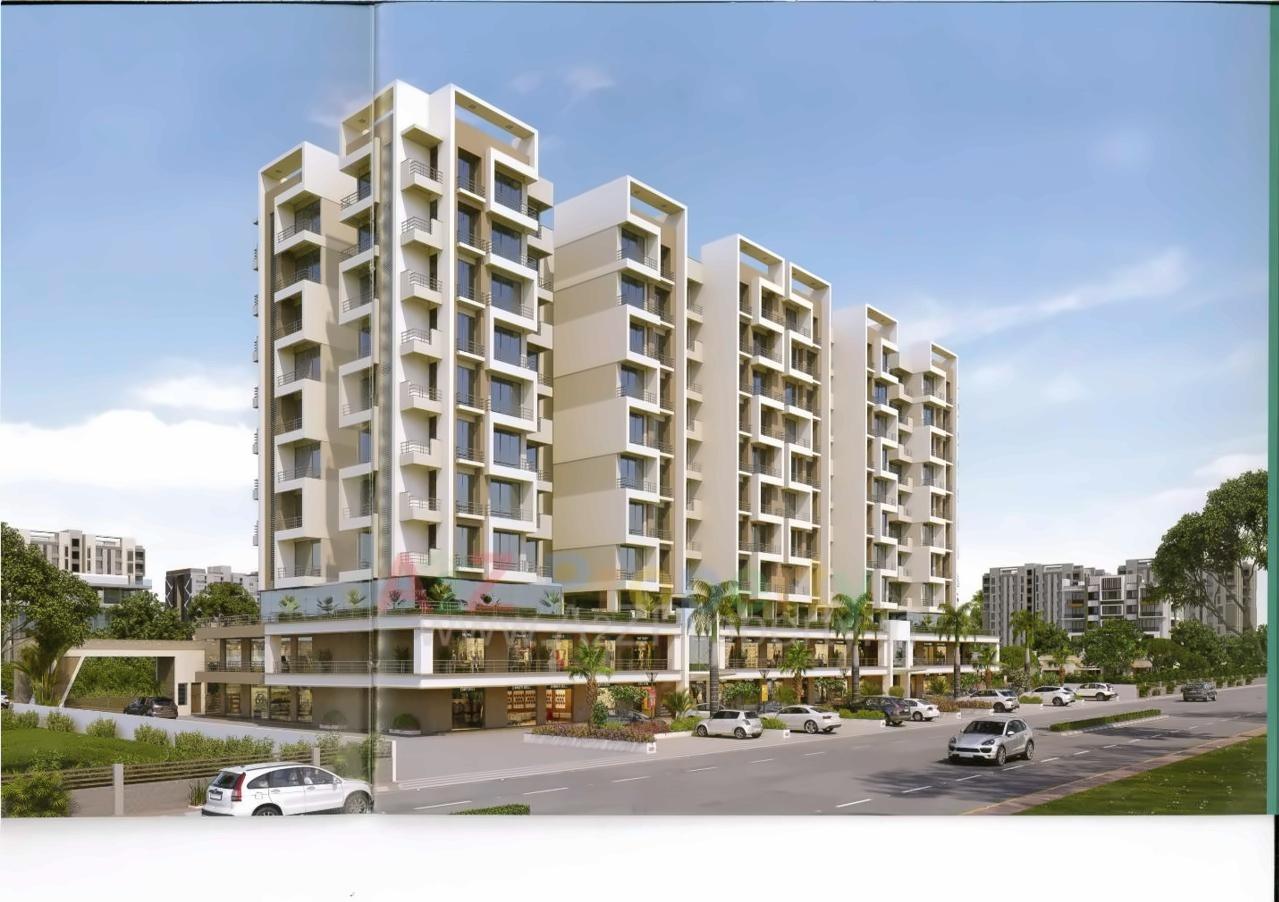 3D Elevation of real estate project Sungate Residency located at Chala, Valsad, Gujarat