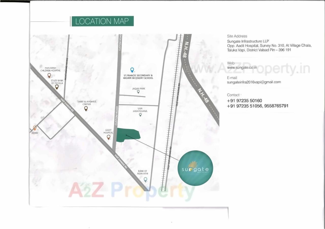  of real estate project Sungate Residency located at Chala, Valsad, Gujarat