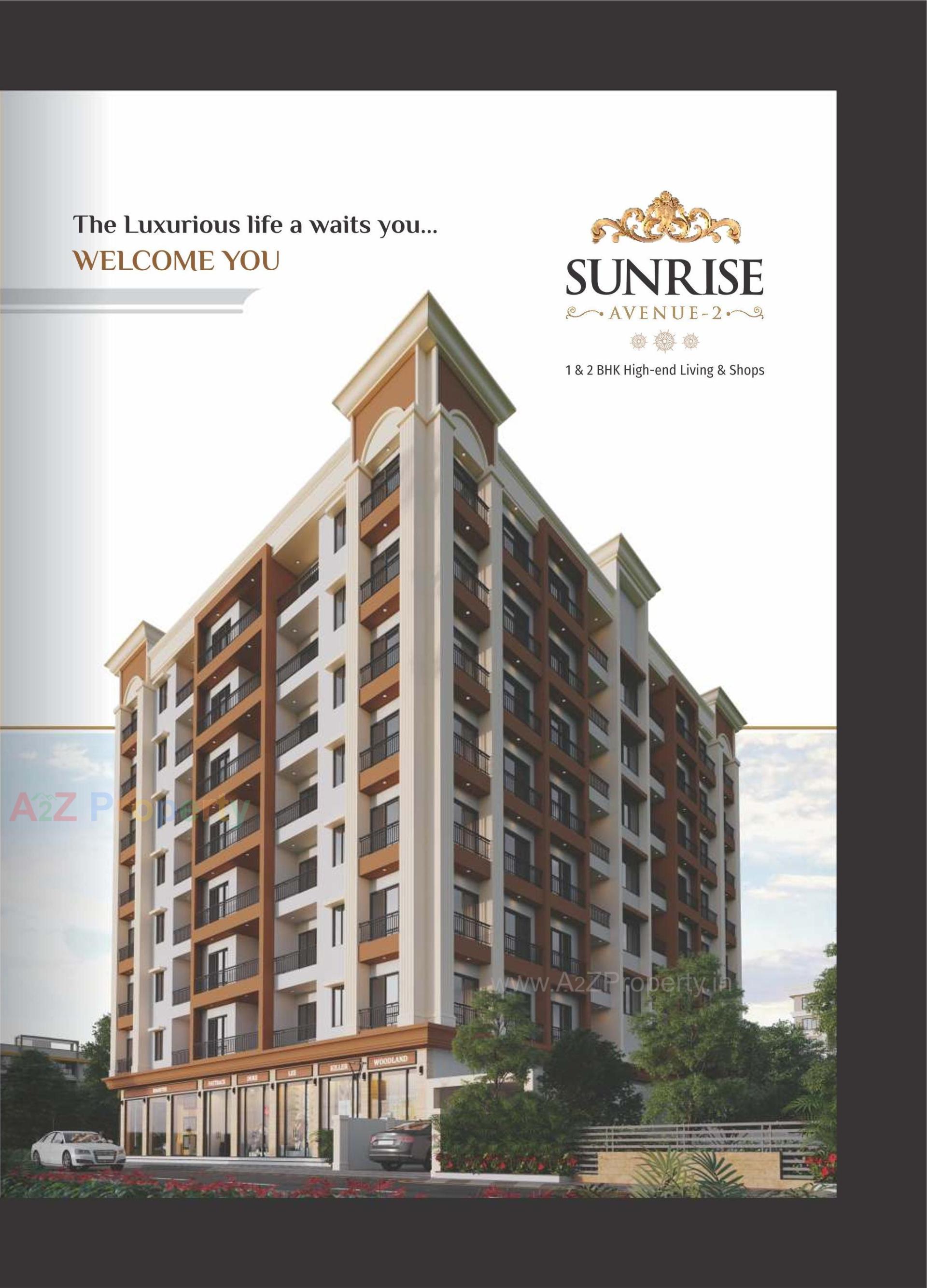 3D Elevation of real estate project Sunrise Avenue located at Dungra, Valsad, Gujarat