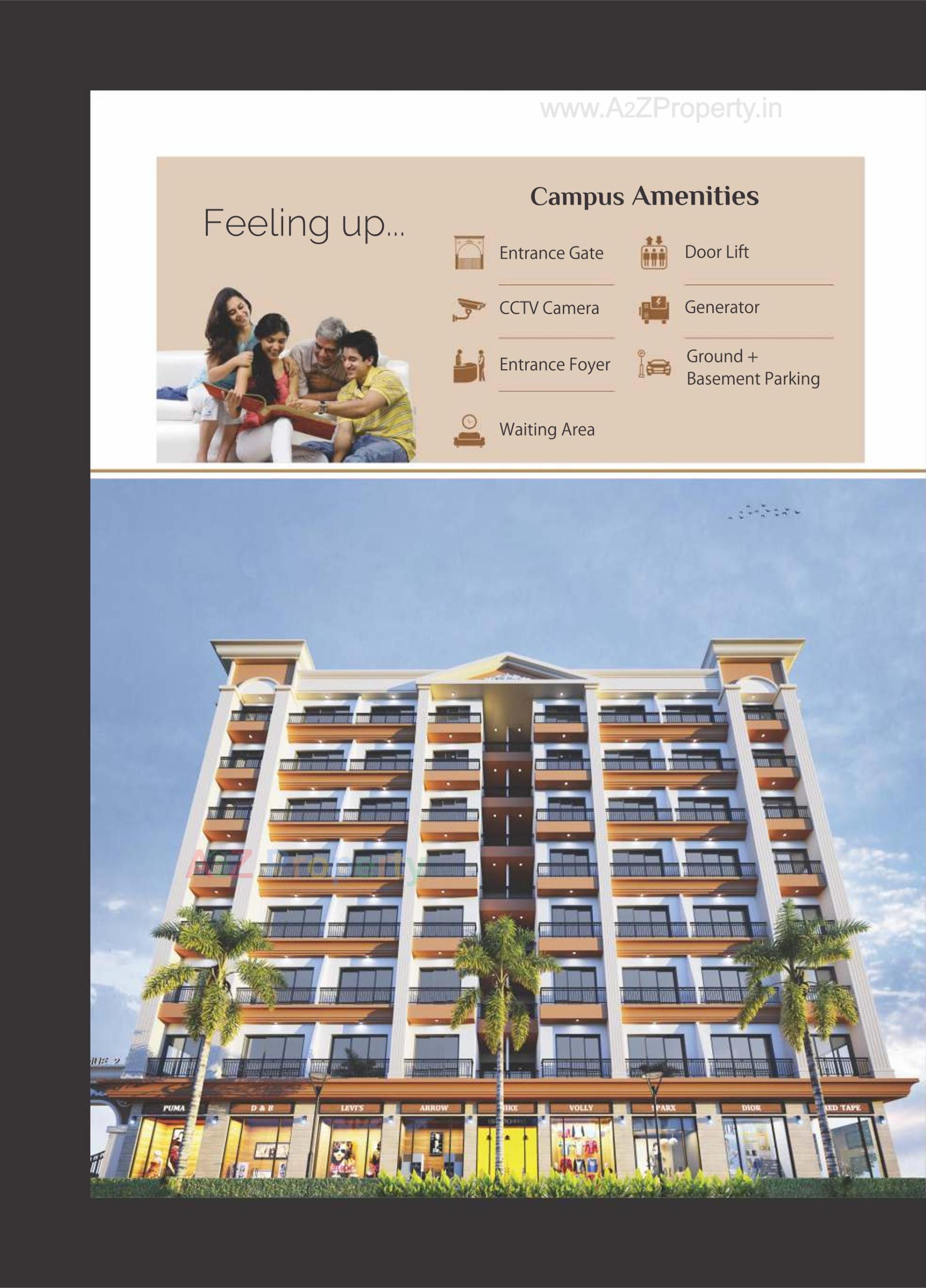 3D Elevation of real estate project Sunrise Avenue located at Dungra, Valsad, Gujarat