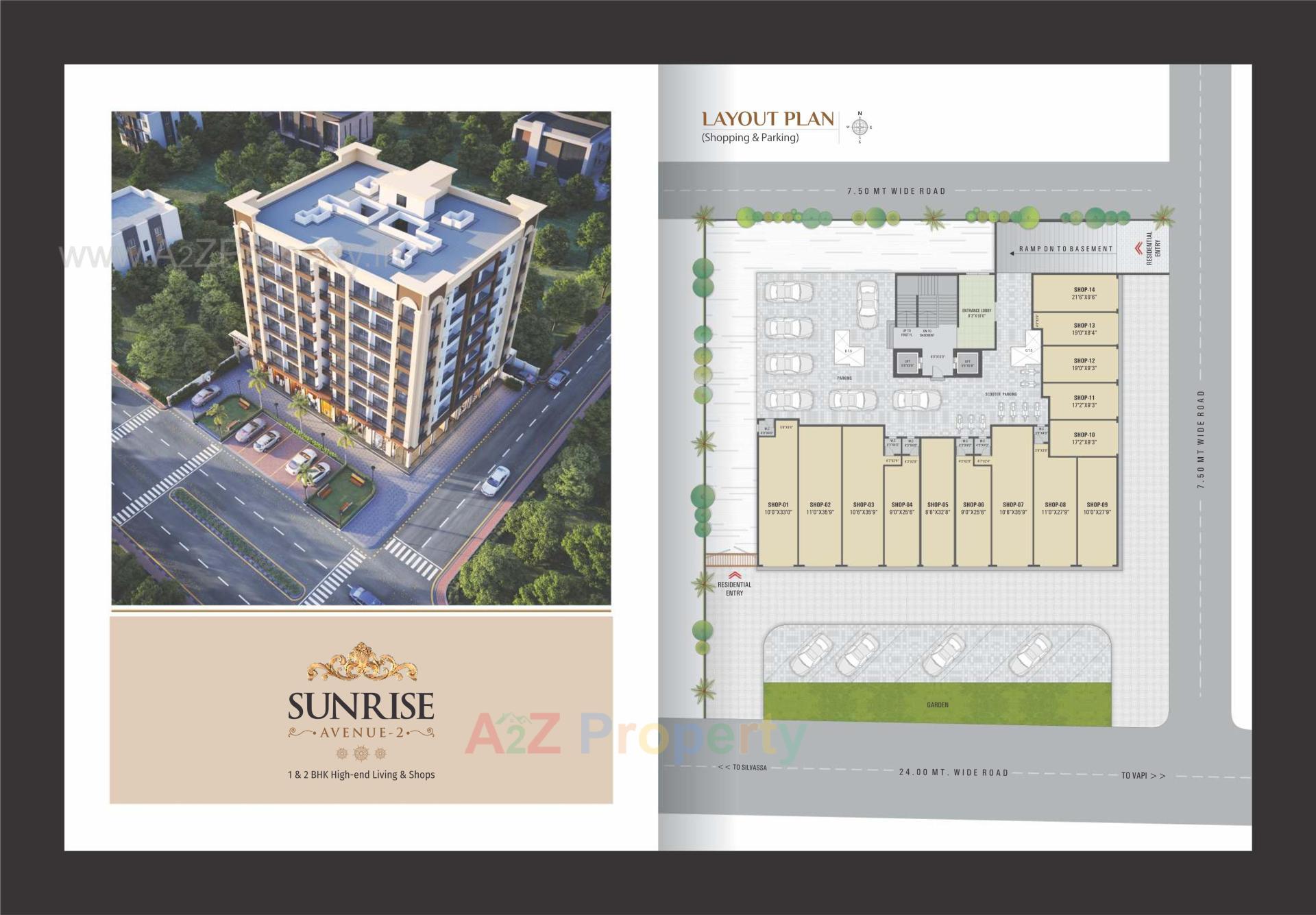 Layout of real estate project Sunrise Avenue located at Dungra, Valsad, Gujarat