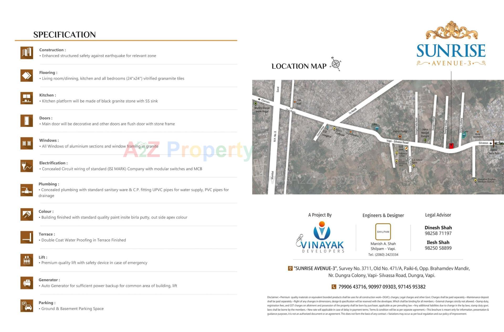 of real estate project Sunrise Avenue located at Dungra, Valsad, Gujarat