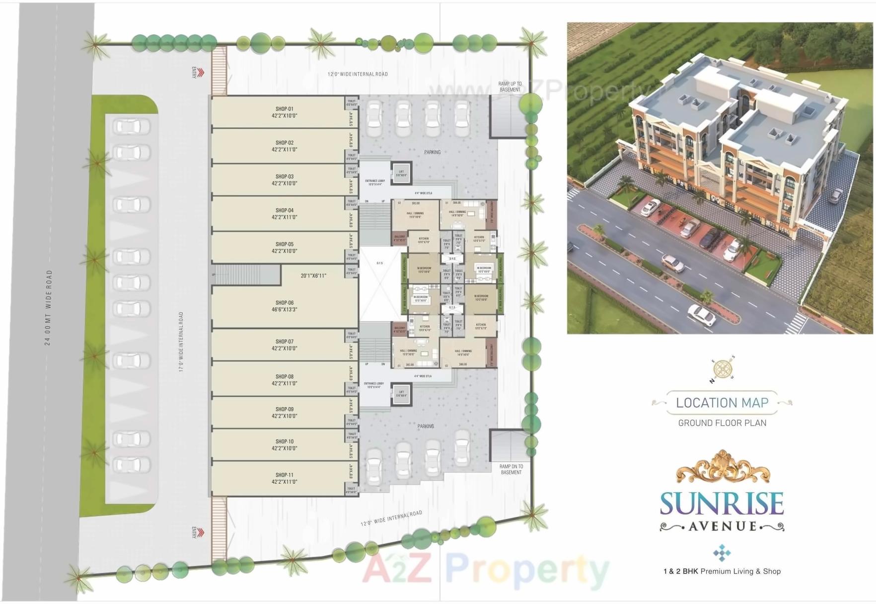 Layout of real estate project Sunrise Avenue located at Vapi, Valsad, Gujarat
