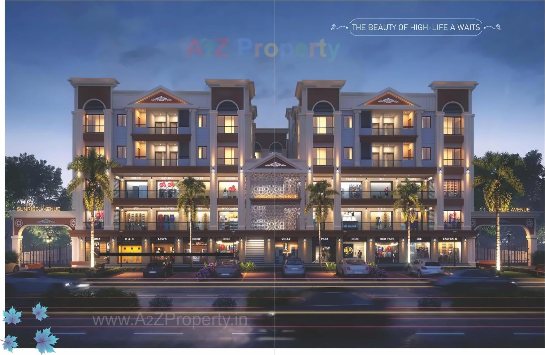 3D Elevation of real estate project Sunrise Avenue located at Vapi, Valsad, Gujarat